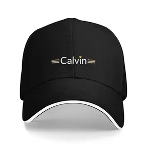 S&T  Calvin Baseball Cap - Minimalist Luxury Design, Gold Embellishments, Lightweight Polyester Material, Suitable for Fitness, Running, Formal Occasions - Ideal Men's Gift for Father's Day, Valentine's Day, Thanksgiving, Machine Washable Black and Gol