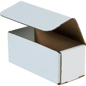 Global Industrial B40150 Corrugated Mailers, White - 7 x 3 x 3 in. - Pack of 50