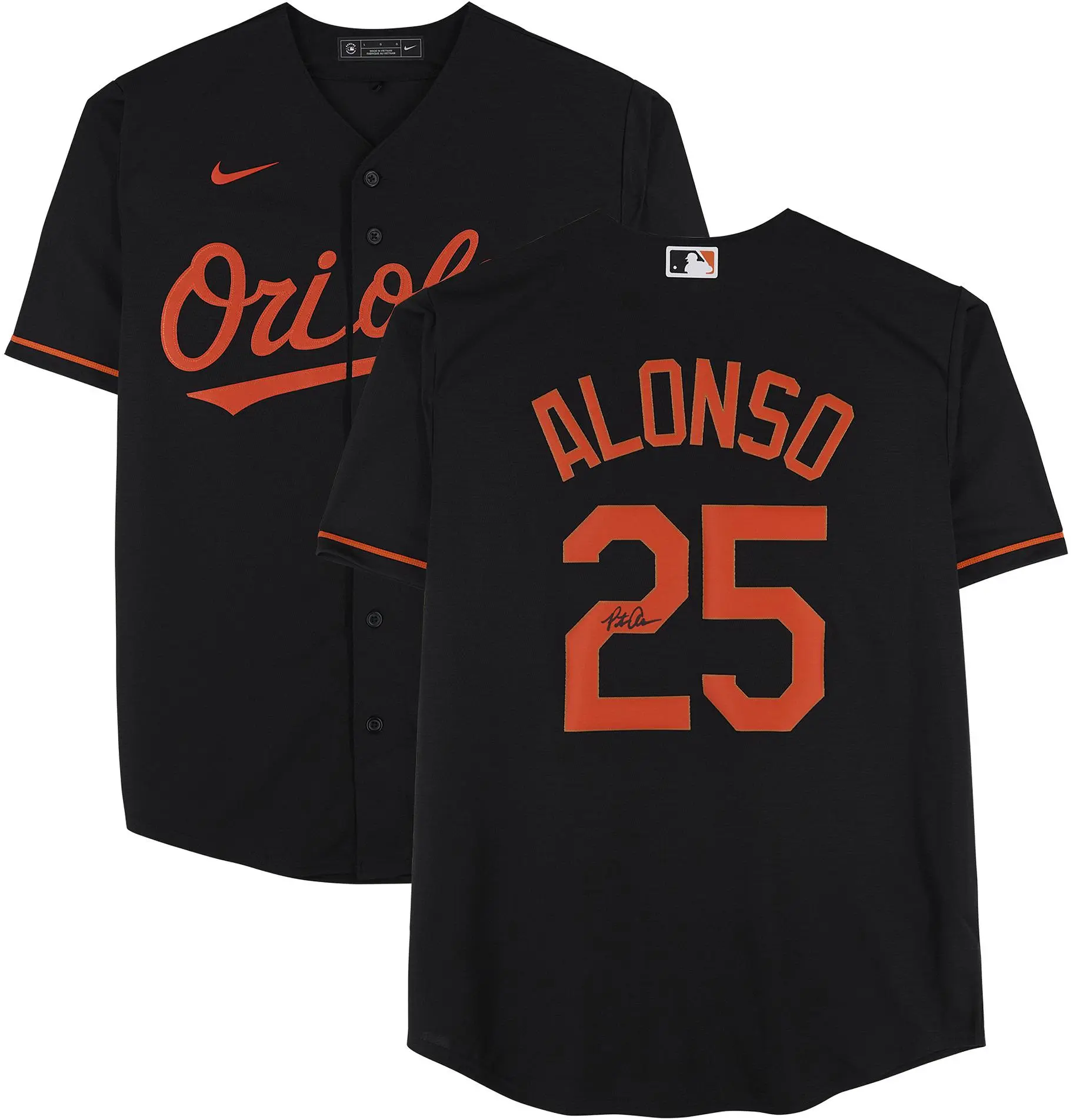 Pete Alonso Baltimore Orioles Autographed Black Nike Replica Jersey - Fanatics Authentic Certified