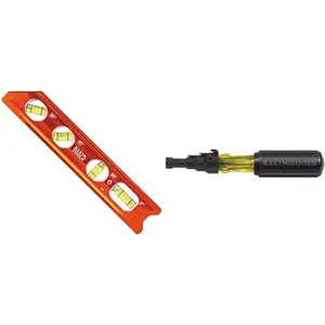 Magnetic Torpedo Level (8-Inch) and Conduit Fitting Reaming Screwdriver