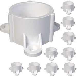 Formufit PVC Table Cap, 1-1/4" Size, Furniture Grade, White, Pack of 10, Ideal for DIY Projects and Furniture Protection