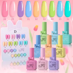 Summer Vibes 9PCS Gel Nail Polish Set, Macaron Nude Pink Pastel Colors, Long Lasting Soak Off Gel, HEMA & TPO Free DIY Nail Kit