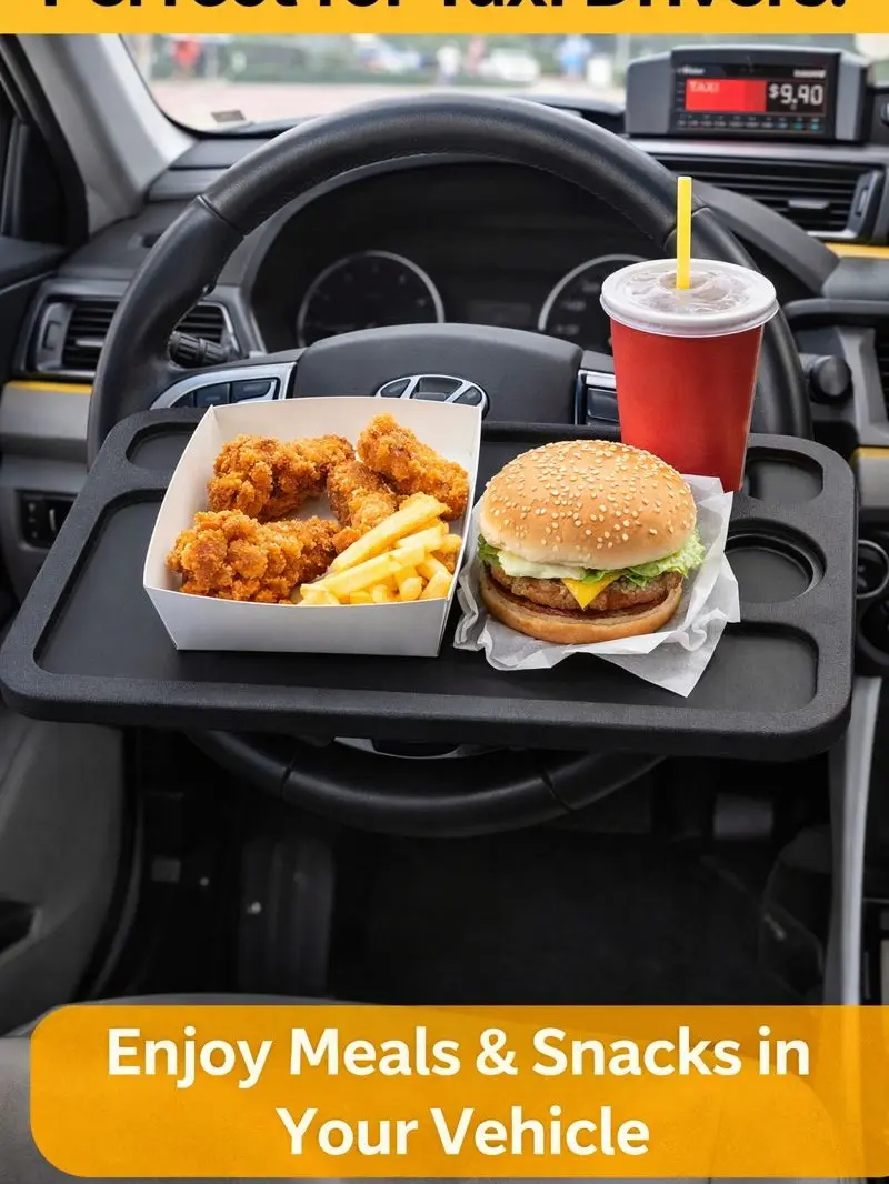 Solid Steering Wheel Table for Drivers (42 × 28 cm)