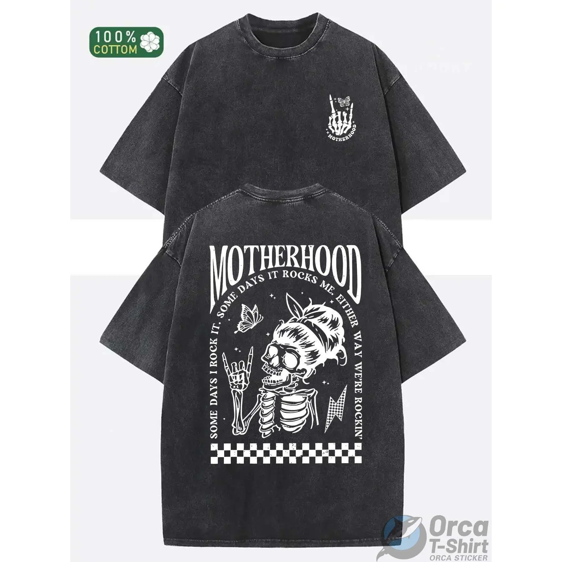 Heavyweight Graphic T-shirt, Men's Loose-Fit Streetwear, Washed 230G 100% Cotton, Casual Round Neck Shortsleeve Menswear