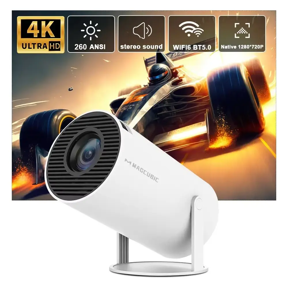4k Bluetooth Projector - High-Quality Display with Powerful Audio and Excellent Image Quality