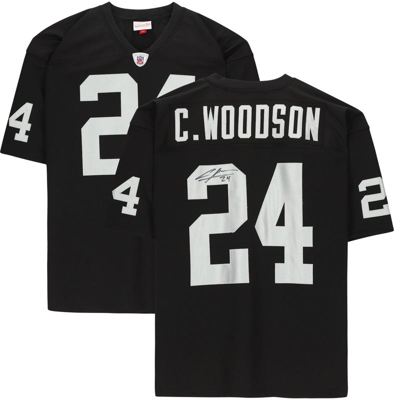 Charles Woodson Oakland Raiders Mitchell & Ness Black Authentic Throwback Jersey - Fanatics Authentic Certified