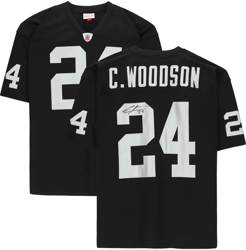 Charles Woodson Oakland Raiders Mitchell & Ness Black Authentic Throwback Jersey - Fanatics Authentic Certified