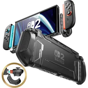 Dockable Case for   2 2025, [ Series] TPU Grip Protective Cover Accessories Compatible with  2 7.9 Inch and Quick-Release Joy-Con Design (Black)