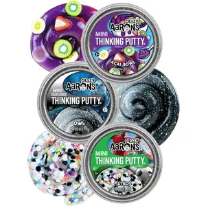 Putty Mini Tins Futbol, Acai Bowl & Owl Gift Set Bundle - 3 Pack (13.3g Each)