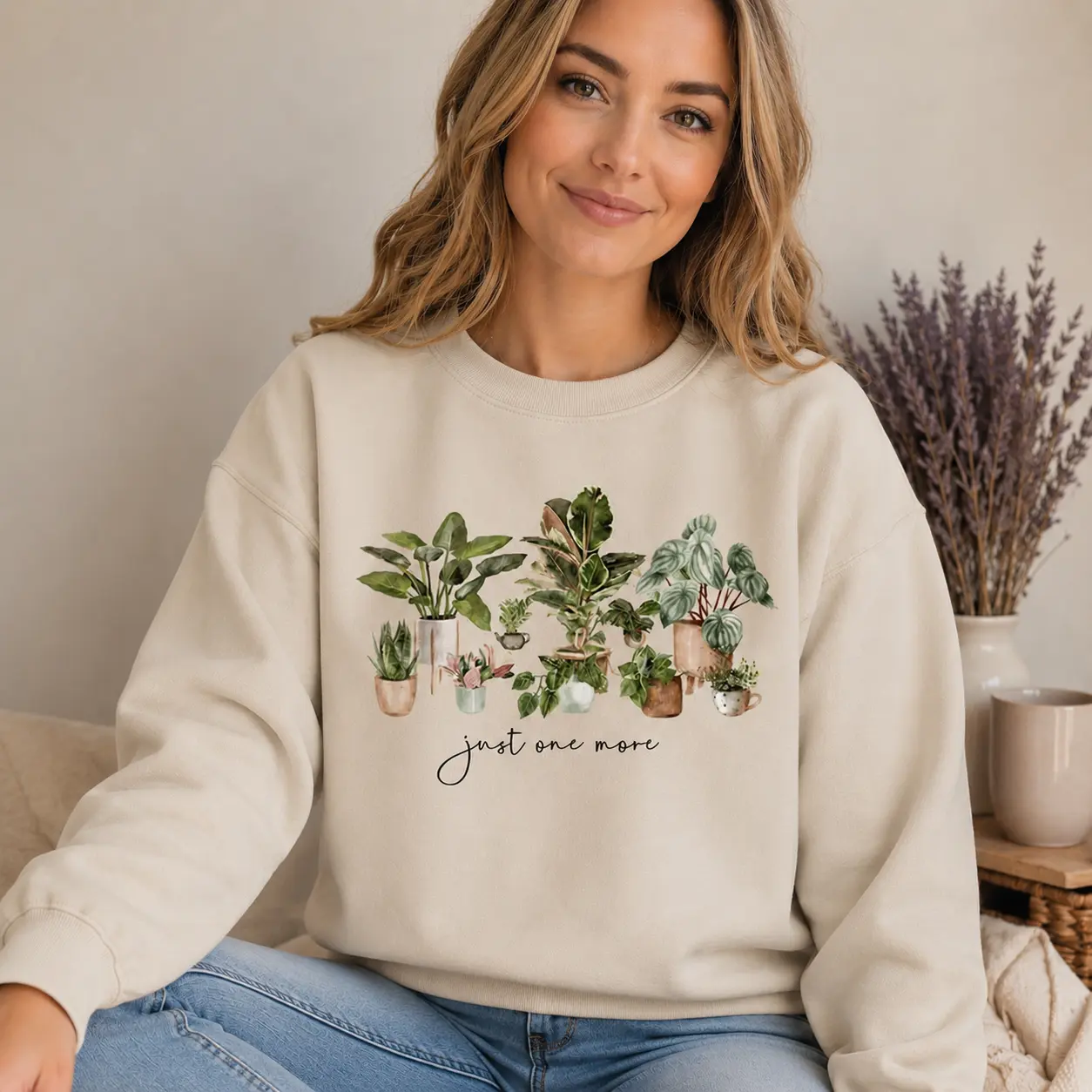 Plant Lady Sweatshirt, Just One More Plant Sweatshirt, Gardening Sweatshirt, Plant Lover Gift