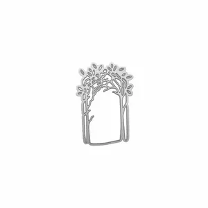 1PC Tree Forest Frame Cutting Die, Carbon Steel Embossing Engraving Knife Mold, Metal Cutting Template for DIY Card Making Scrapbooking Animal Cuts