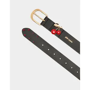 Betsey Johnson CHERRY KEEPER BELT 34MM BLACK