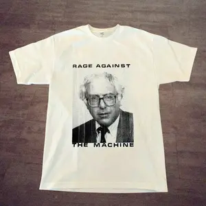Vintage BERNIE SANDERS RAGE AGAINST THE MACHINE T-Shirt All Colors, Gift for Women Men, Made In USA, US Size S-6XL, 100% cotton, Classic Fit, Unisex T-Shirt