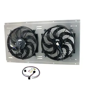 Alloyworks Aluminum Shroud Fan Relay For 1988-2000 Chevy C/K 1500 2500 3500 Suburban Blazer Truck GMC Yukon Cadillac Escalade 17-1/4" H x 34'' W Core 14“ 90w