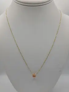 Cadena con dije de gota naranja 10k