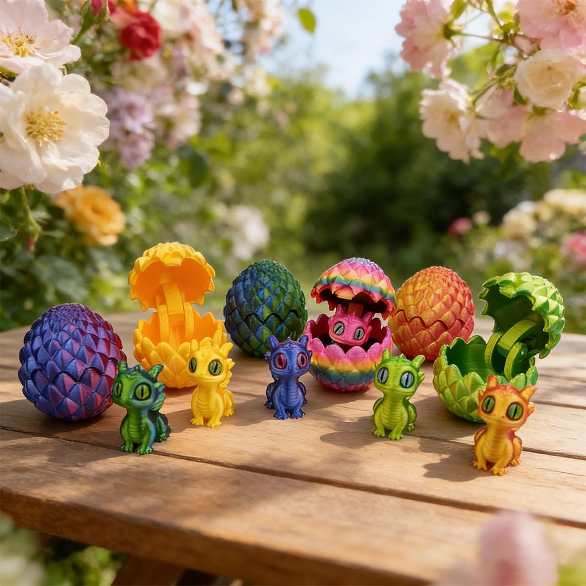 6 PCS Mini 3D Printed Dragon Eggs with Toys Inside – Prefilled Easter Eggs for Kids, Boys & Girls, Easter Basket Stuffers, Gifts & Party Favors 6 PCS Mini 3D Printed Dragon Eggs with Toys Inside – Prefilled Easter Eggs for Kids, Boys & Girls, Easter Basket Stuffers, Gifts & Party Favors