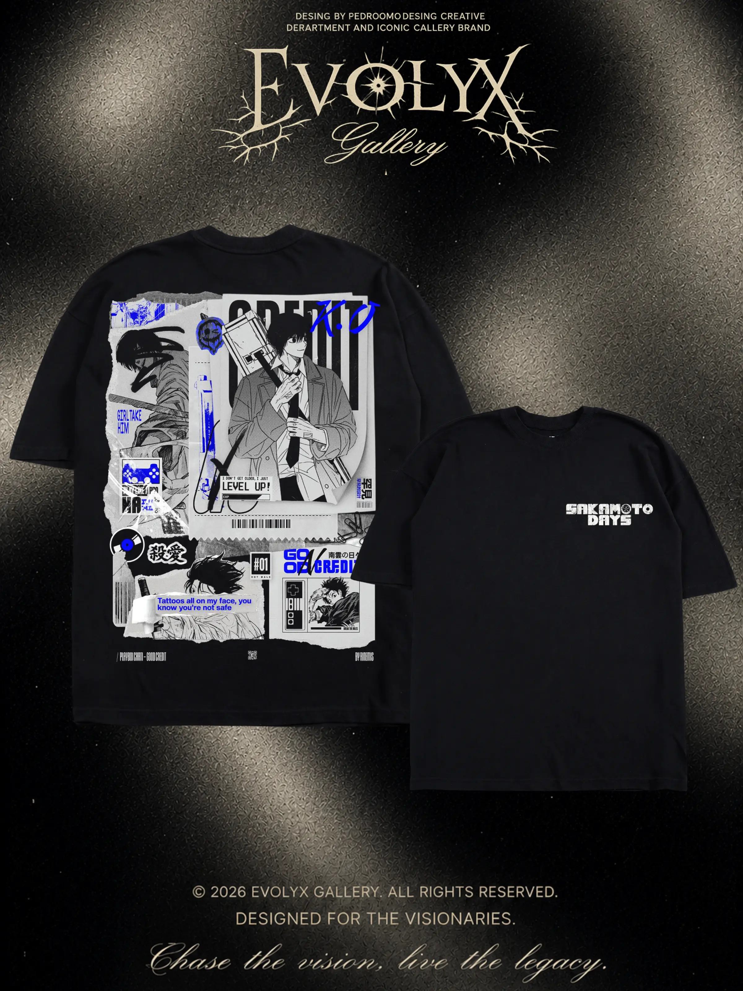 Yoichi Nagumo Sakamoto Days Anime Manga 100% Cotton Tee T-Shirt - Size S to 5XL - Unisex Vintage Streetwear Oversized Crewneck T-Shirt - Gift for Anime Fans