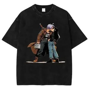 Trunks and Mai Graphic T-shirt, DBZ Couple Shirt, Vintage Anime Streetwear Tee, Manga Japanese shirt, Unisex Menswear Womenswear Top, Trending, All Size, Gift for Anime Lovers