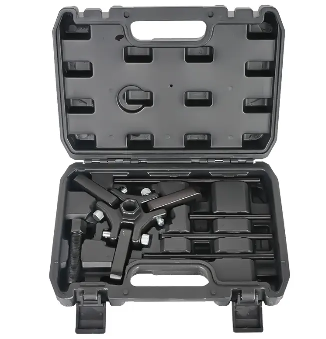 3-Jaw Harmonic Balancer Puller Tool Set, Heavy Duty Pulley Remover Extractor with 4 Rods, Automotive Hand Tool for Car Repair