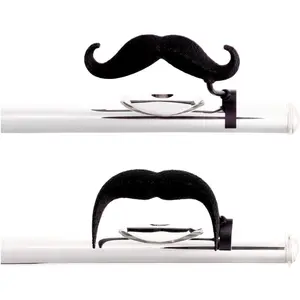 The  Flute-stache 2.0 - [2-Pack] Clip-on Mustache for Flute, XL and Handlebar Combo Version, by