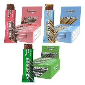 Barebells Fudge Brownie, Caramel Peanut & Hazelnut and Nougat - Vegan Protein Bar Bundle Barebells Fudge Brownie, Caramel Peanut & Hazelnut and Nougat - Vegan Protein Bar Bundle