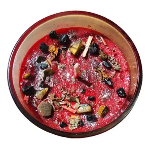 Reversal Crystal Candle, Lemongrass and Citrus Soy Candle with Black Obsidian and Tiger's Eye Crystal Reversal manifestation candle Aroma Decor, Return to Sender