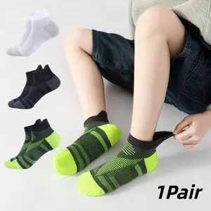 1 Pair Professional Sports Socks Unisex Spring Summer Low-Cut Fitness Running Socks Anti-Slip Wear-Resistant Sweat-Absorbing Oxygen Socks Athletic Running Socks Grip Socks