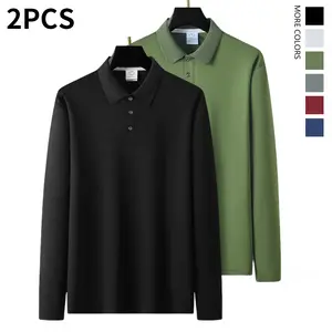 Men's long-sleeved polo shirt, with color inserts, suitable for daily outings, work, weekend outings, friends' gatherings, men's sports and casual wear. Traditional fit, knitted fabric, pullover style, payable after use.