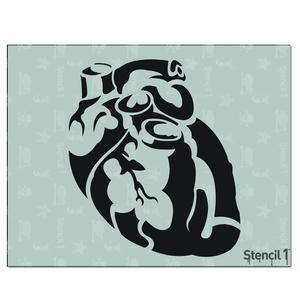 Anatomical Heart Stencil (8.5″x11″)
