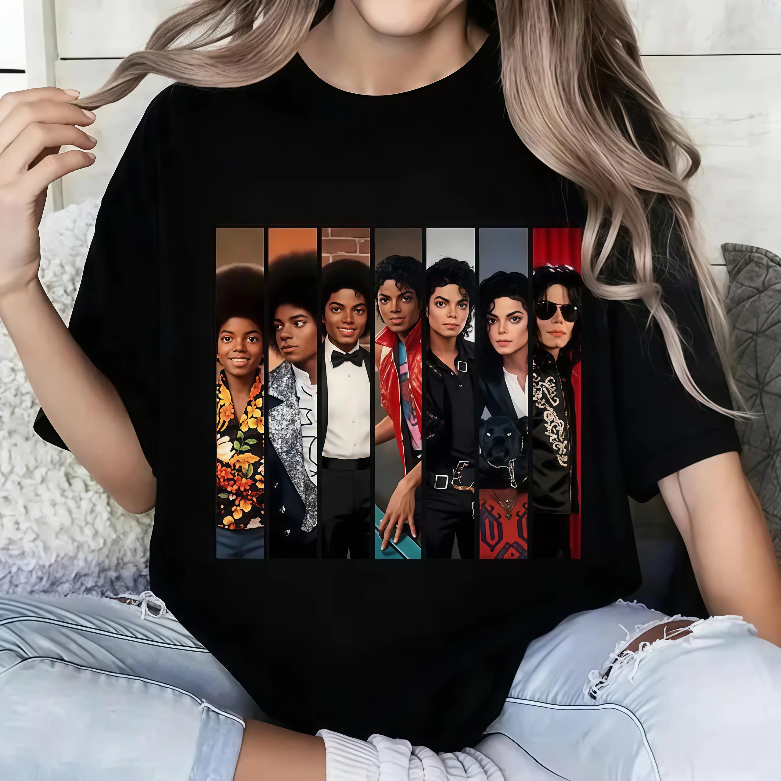 Fashion Statement T-Shirt Michael Jackson Evolution Design Summer Wear Gift For Music Lovers #   Michael Jackson #   Jaafar Jackson #   biopic #   music legend