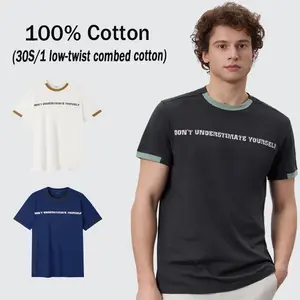 Mega Tshop Unisex Crew Neck Short Sleeve Casual Style Tee - "DONT UNDERESTIMATE YOURSELF" Graphic Cotton T-Shirt, Casual Men's Top (Print Flaw) tiktokshopspringglowup