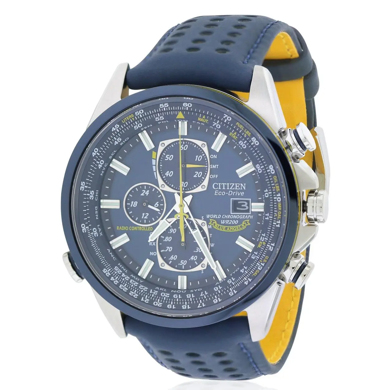 Citizen Eco-Drive Blue Angels Chronograph Atomic Mens Watch AT8020-03L