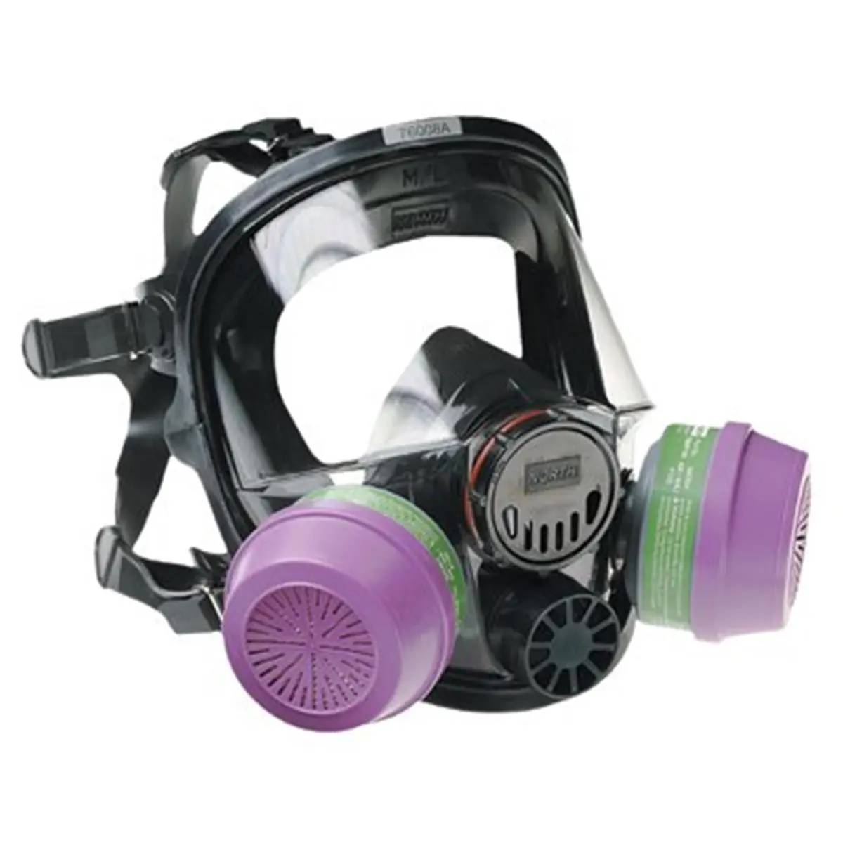 North Safety 068-760008A Medium-Large Full Face Silicone Respirator, ANSI Std. Compliant, Superior Fitting Dual Flange Seal, Eye/Face/Resp. Protection, Penetration Resistant, Eyewear-Safe Reusable, Lens Reusable Design