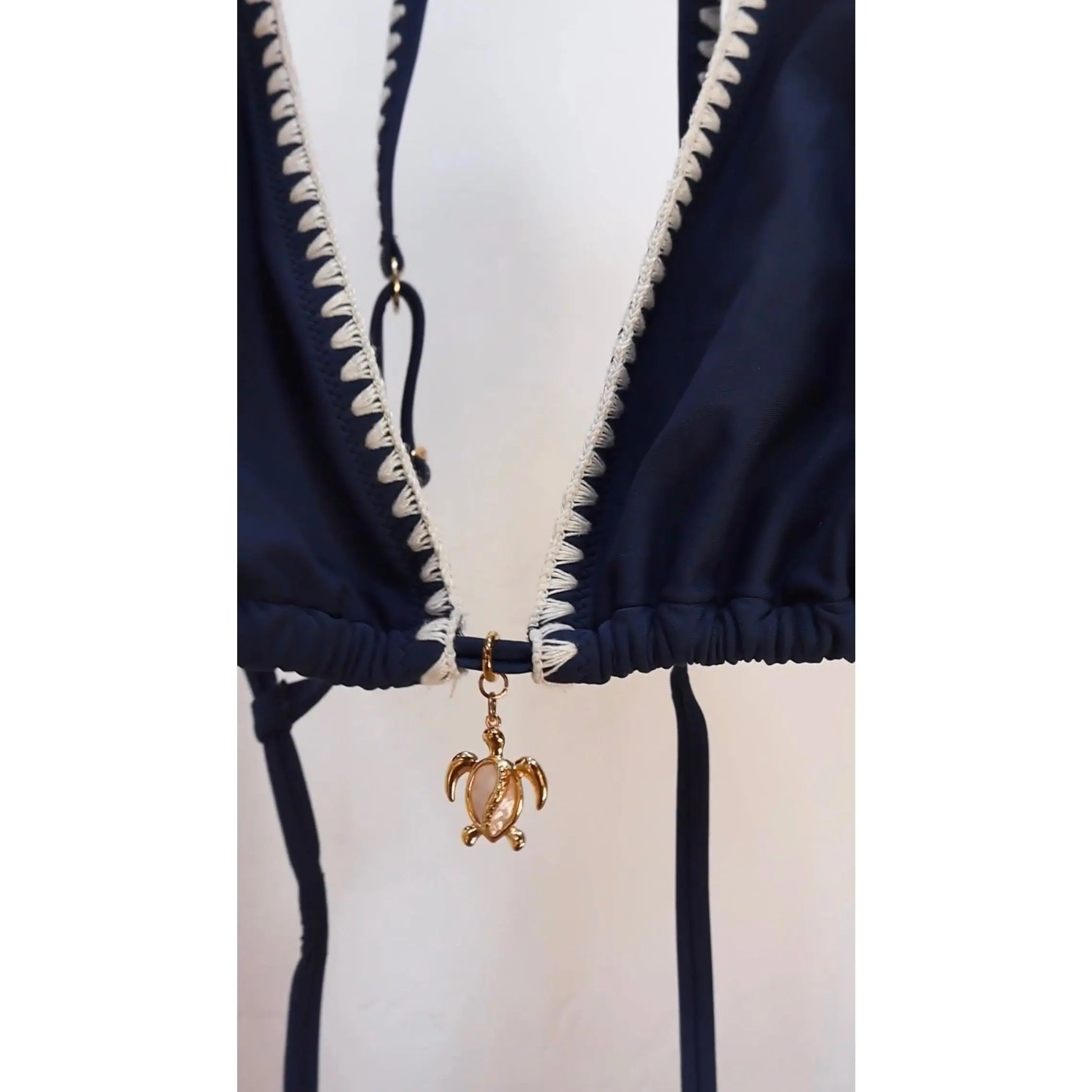 Mother of Pearl Turtle Necklace Charm
