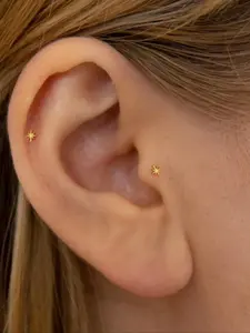 925 Sterling Silver Simple Star Shaped Stud Earrings, Fashionable Earrings for Women & Girls, Trendy All-match & Exquisite Jewelry for Birthday Gift