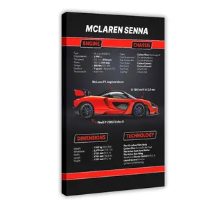 Car Senna Specs Canvas Poster Wall Art Decoration For Home Bedroom Office Living Dorm Room Decor Boys Girls Gift