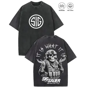 Sig Sauer It Is What It Is T Shirt Vintage Washed 100 Cotton Gun Rights Graphic Tee Unisex Tactical Streetwear Top NRA Second Amendment Casual Summer Top