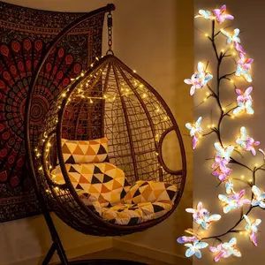 30 LED Butterfly Branch LED Light Powered by USB, 8 Lighting Modes, Artificial Branch Light String Lights, Perfect for DIY Decorating Walls, Bedrooms, Weddings, Birthday Celebrations, Holidays, Parties(Warm White) Led Ambient Light