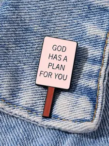 GOD HAS A PLAN FOR YOU Enamel Brooch Pin Clip French Pin fashion Decorative Brooches Ornaments Lapel Bag Badges Jewelry Gifts