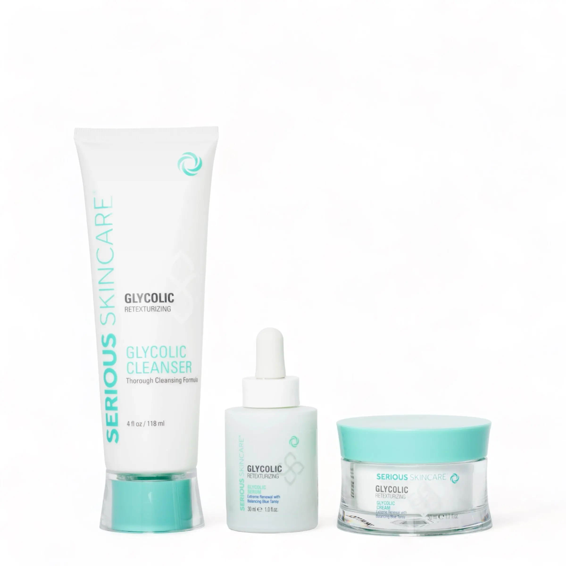 Serious Skincare Glycolic Skin Retexturizing Trio Set - Exfoliating Serum, Moisturizer, and Cleanser for Smooth, Radiant Skin Serious Skincare Glycolic Skin Retexturizing Trio Set - Exfoliating Serum, Moisturizer, and Cleanser for Smooth, Radiant Skin