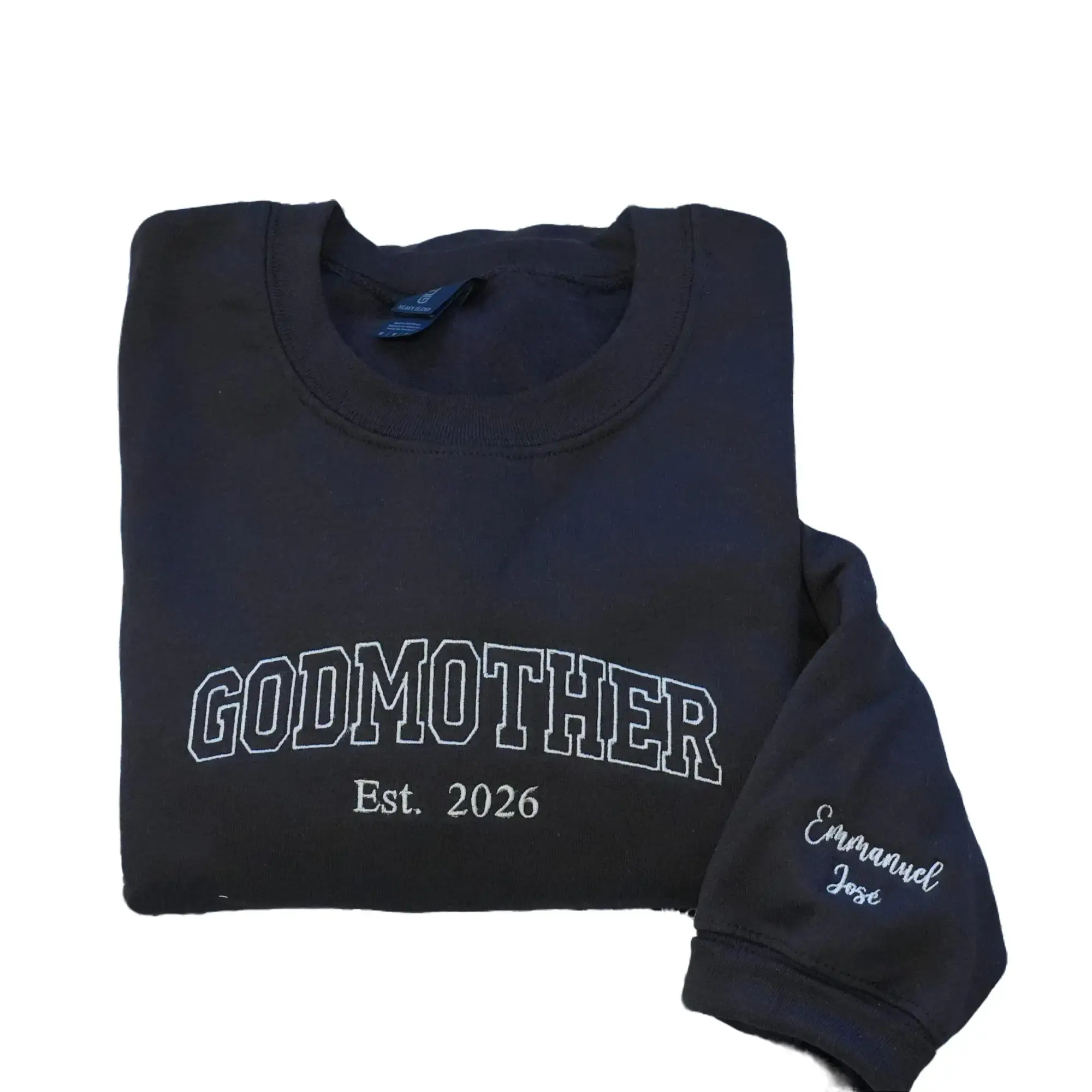 Embroidered Godmother Sweatshirt, Godmama Gift, Funny Godparent Sweater, Auntie Sister In Law Gift, Cozy Family Mother's Day Sweatshirt