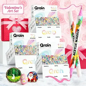 76/120/168 Color Marker Pen Set, Rich Saturation, Ideal for Art Creation, Acrylic Marker Pens, Painting Markers, Christmas Theme, Convenient Storage Box