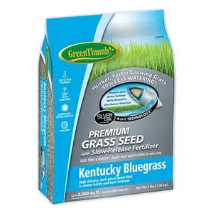 DLF 213103 3 lbs Green Thumb Kentucky Bluegrass Seed, Grass Seed Mix