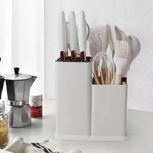 Eco-Friendly Multifunction Kitchen Utensils Set Cookware Cookset with Storage Caddy
