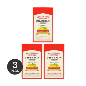 3 Pack Teazen Apple Cider Vinegar Double Drink 1.76oz Each - Korean Postbiotic, Low Cal, Gut Health