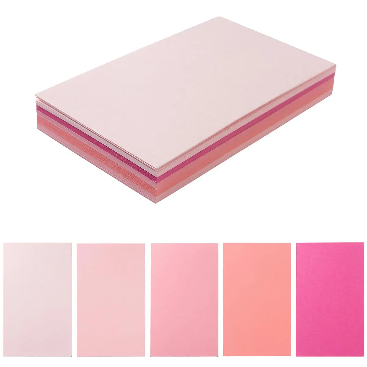 50 Sheets Colored Cardstock Paper 5 Colors  250 Gsm Heavy Card Stock For Diy Art Projects Cards (pink 5x7)