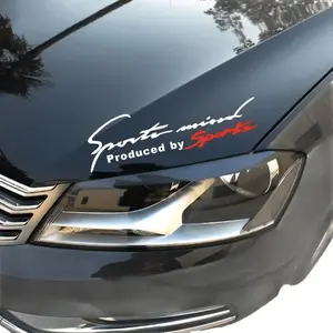 Sports Mind Racing Decal - Vinyl Hood, Body, Window Sticker for Car, Motorcycle, Electric Vehicle, Fashionable Simple Design, Christmas Gift(Black Red)