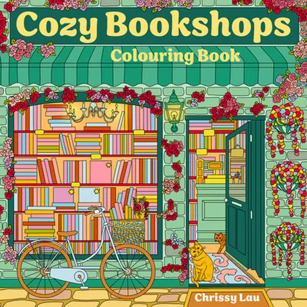 Cozy Bookshops: Colouring Book -- Chrissy Lau - Paperback