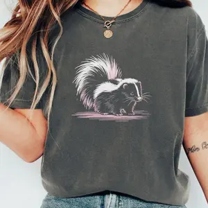 Skunk Shirt, Cute Skunks Shirts, Animal Illustration T-Shirt, Unisex Tee, Vintage Sketch Theme, Wildlife Graphic Top, Adorable Gift Idea PMN