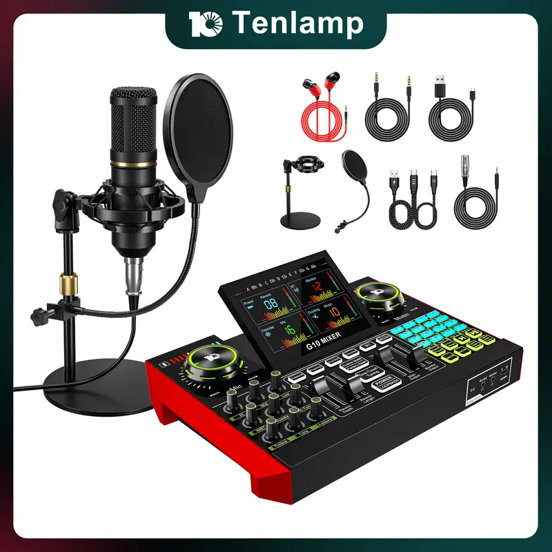 Tenlamp G10-P15 Live Broadcast Sound Card Kit | Upgraded